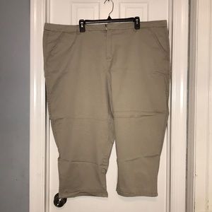Lane Bryant khaki Capri pants